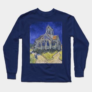 The Church in Auvers-sur-Oise, View from the Chevet by Vincent Van Gogh Long Sleeve T-Shirt